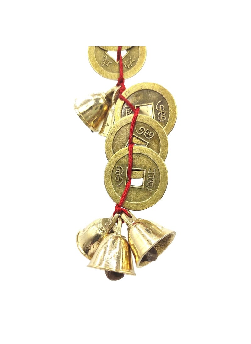 Plus Value Plus Value Feng Shui Vastu Bell 9 Bell 9 Coins Vastu Feng Shui Remedies Home Office Main Entrance Door Hanging  - Image 3