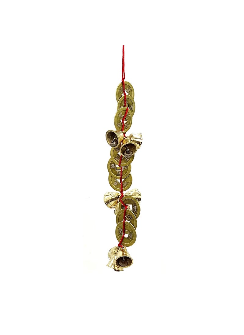 Plus Value Plus Value Feng Shui Vastu Bell 9 Bell 9 Coins Vastu Feng Shui Remedies Home Office Main Entrance Door Hanging  - Image 1