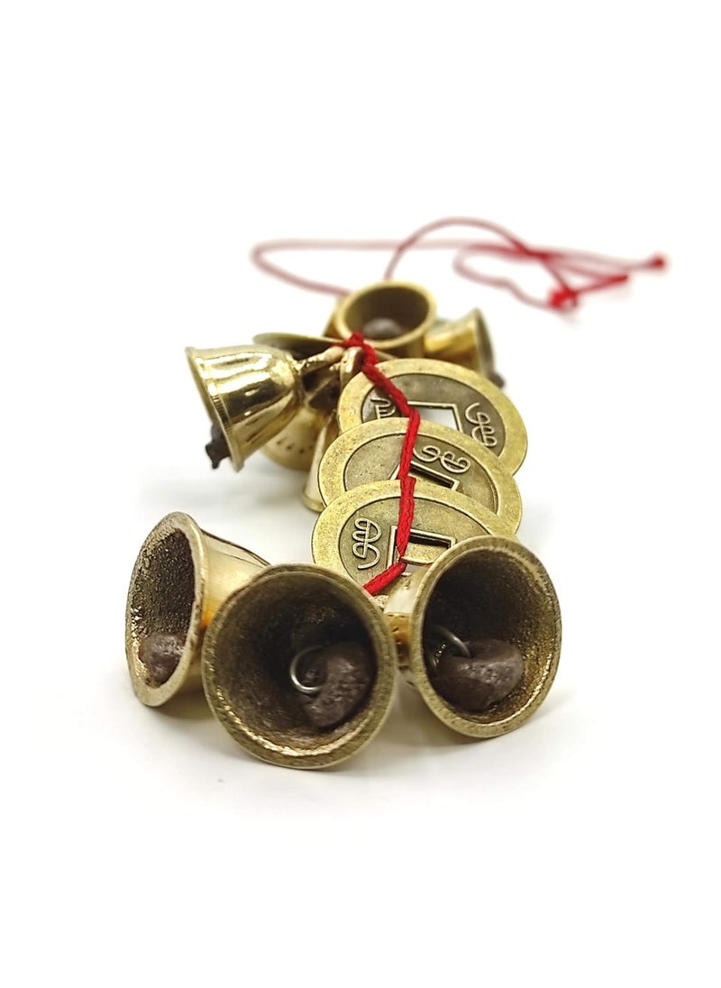 Plus Value Plus Value Feng Shui Vastu Bell 9 Bell 9 Coins Vastu Feng Shui Remedies Home Office Main Entrance Door Hanging  - Image 4