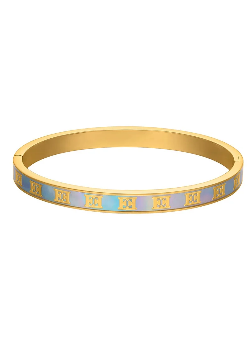 إسكادا Eliza Bangle for Women Mother-of-Pearl Finish, Signature Logo