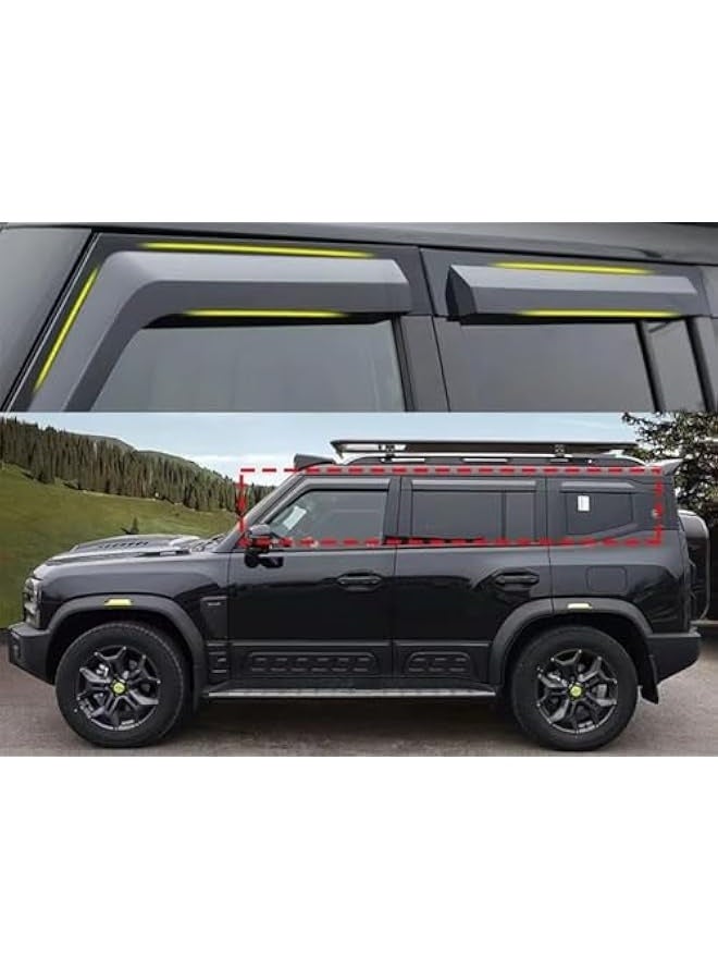 Topleo Window Visors Rain Guards for Jetour T2 2023 2024 2025, Glass Deflectors for Jetour Traveler Accessories Vent Window Out-Channel Extra Durable 6PCS - Image 1