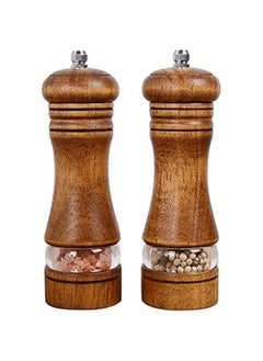 Wood Salt and Pepper Grinder Set - Manual Mill with Adjustable Ceramic Rotor, Refillable, Acrylic Window - 6.5 inch, 2 Pack - pzsku/Z8BDAFD4B53CD8D102F26Z/45/_/1718347892/d6bbc515-ad08-4882-b2c4-5e964eb69285