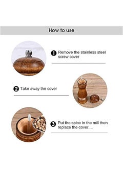 Wood Salt and Pepper Grinder Set - Manual Mill with Adjustable Ceramic Rotor, Refillable, Acrylic Window - 6.5 inch, 2 Pack - pzsku/Z8BDAFD4B53CD8D102F26Z/45/_/1718347932/d09e7837-9019-41f9-b51e-08604e548ffc