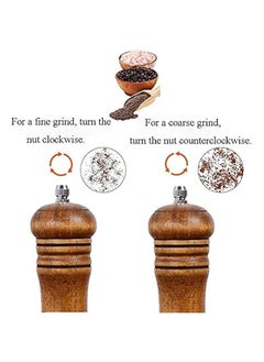 Wood Salt and Pepper Grinder Set - Manual Mill with Adjustable Ceramic Rotor, Refillable, Acrylic Window - 6.5 inch, 2 Pack - pzsku/Z8BDAFD4B53CD8D102F26Z/45/_/1718347954/bd08f20c-1701-485a-a75f-defb703ff345