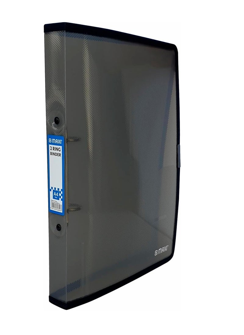 Maxi Maxi A4 Ring Binder With 2 Ring Translucent Black, waterproof, dust-proof, very practical, and reusable  - Image 1