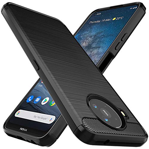 Osophter for Nokia 8.3 5G Case,Nokia 8V Case Shock-Absorption Flexible TPU Rubber Protective Cell Phone Cover for Nokia 8.3(Black) - Image 1