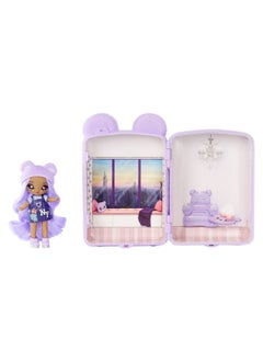 Na! Na! Na! Surprise Na! Na! Na! Surprise Mini Backpack Bedroom Lizzy York Fashion Doll, Fuzzy Purple Bear Backpack, Gift for Kids, Ages 5 6 7 8+ Years  - Image 1