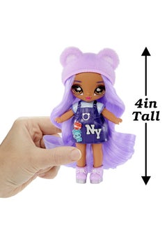 Na! Na! Na! Surprise Na! Na! Na! Surprise Mini Backpack Bedroom Lizzy York Fashion Doll, Fuzzy Purple Bear Backpack, Gift for Kids, Ages 5 6 7 8+ Years  - Image 5