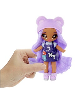 Na! Na! Na! Surprise Na! Na! Na! Surprise Mini Backpack Bedroom Lizzy York Fashion Doll, Fuzzy Purple Bear Backpack, Gift for Kids, Ages 5 6 7 8+ Years  - Image 4