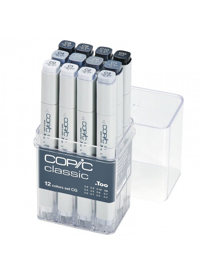 Copic Markers 12-Piece Cool Gray Set - Image 1