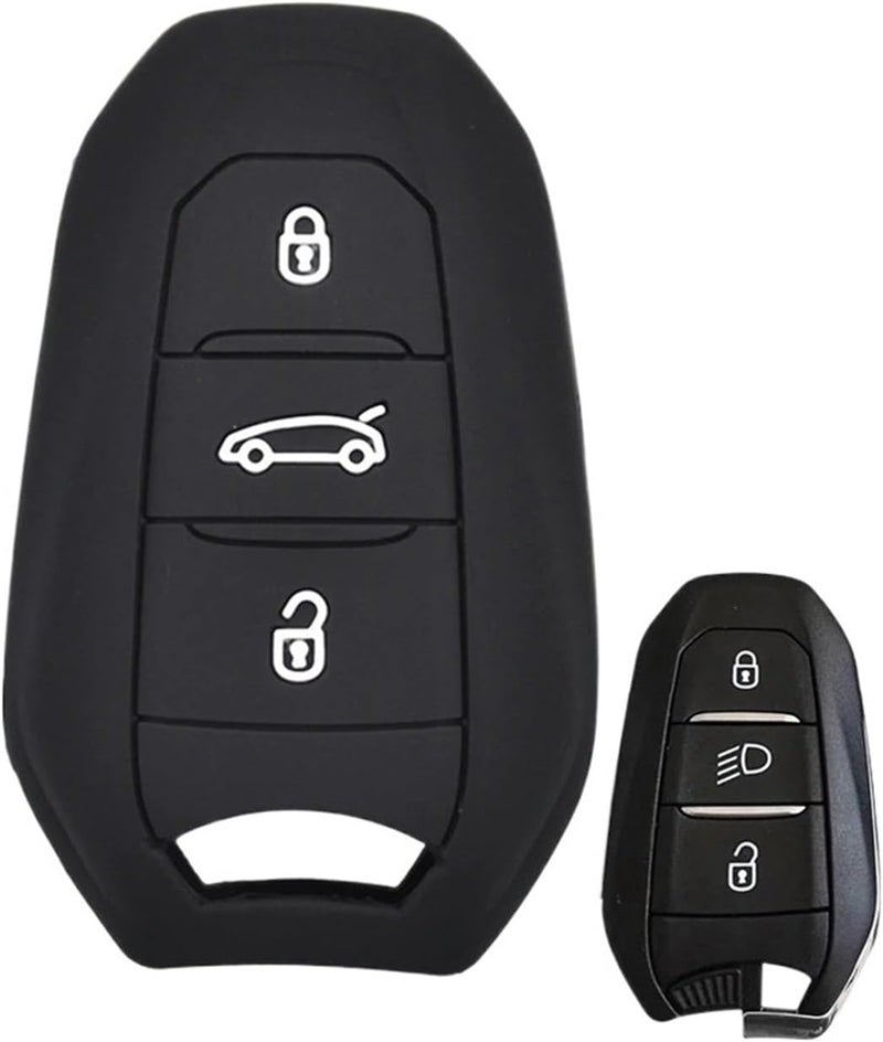 Yurefax Silicone Car Key Case Cover for Peugeot and Citroen - Image 1