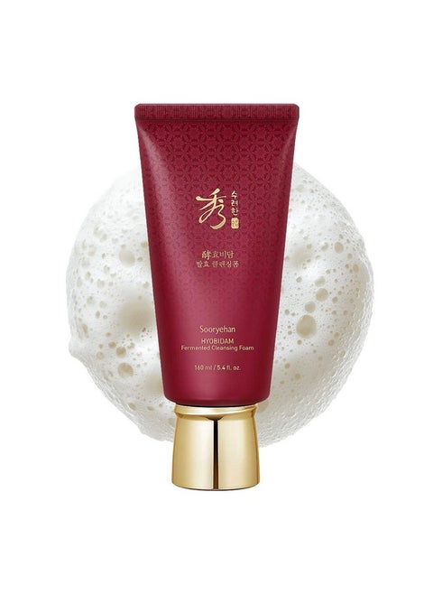 Sooryehan Spring Event Hyobidam Fermented Cleansing Foam (5.4 fl oz) - Korean Skincare for Thorough Cleansing, Moisture Retention, and Softening Effects. with Baekhyodan™ to Remove Impurities