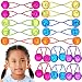 Expressions 24pc Ponytailers Large Round Ponytail Balls Twin Bead Hair Fun Colorful - Image 2