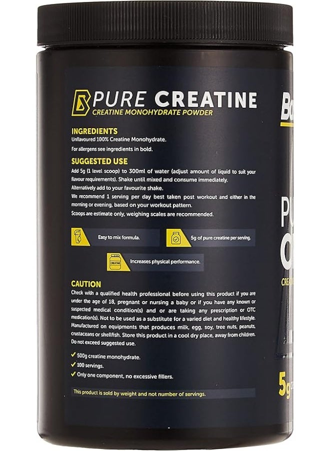 Basix Pure Creatine Monohydrate Powder Unflavored 500g – 5g Creatine per Serving for Strength, Power & Muscle Growth - Image 3