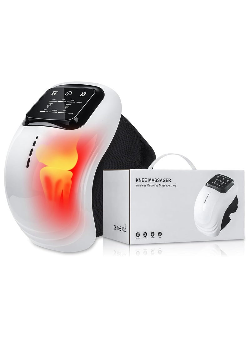TIGER Portable Knee Massager with Heat, Red Light & Enhanced Light Therapy - Cordless Knee Massager for Relaxing Tight Muscles & Relieving Minor Joint Stiffness and Discomfort - Effective Knee Pain Relief & Muscle Relaxation - Image 1