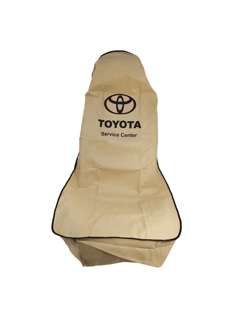 TOYOTA مجموعة 2 قطعة غطاء مقعد سيارة تويوتا واقي شمس زجاج السيارة احصل على سلسلة مفاتيح سيارة تويوتا معدنية مجانية - Image 3