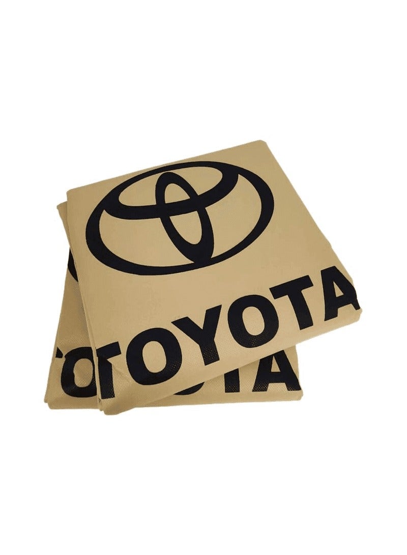 TOYOTA مجموعة 2 قطعة غطاء مقعد سيارة تويوتا واقي شمس زجاج السيارة احصل على سلسلة مفاتيح سيارة تويوتا معدنية مجانية - Image 2