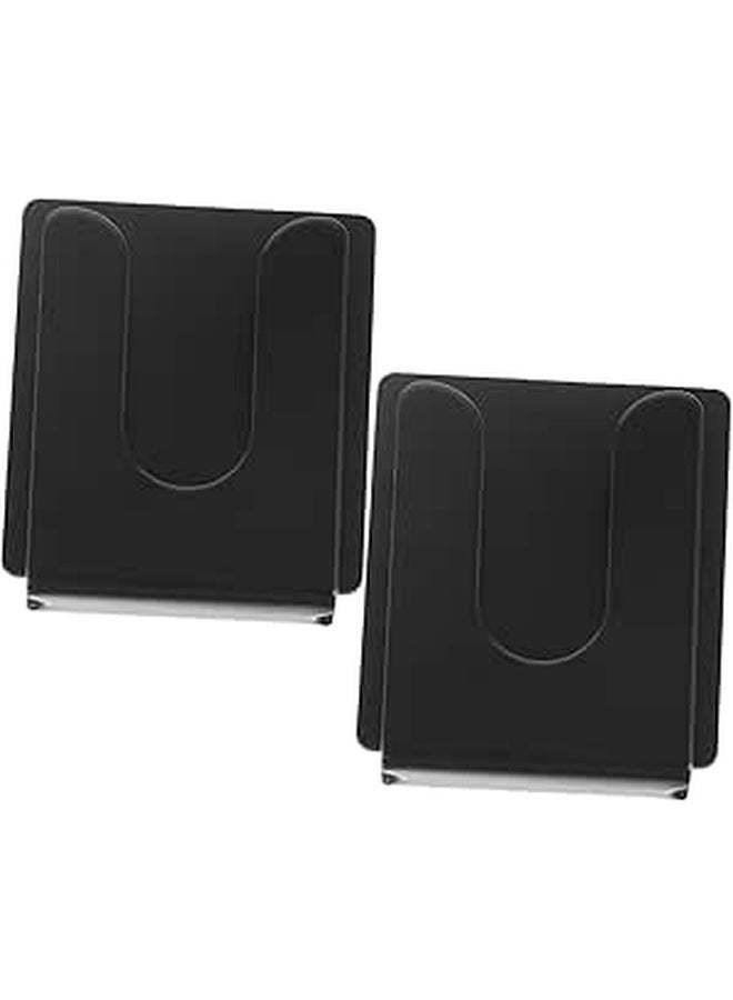 2Pcs Black Car Microphone Holder Hanging Clip Hook Easy to Install for Vehicles - Image 1