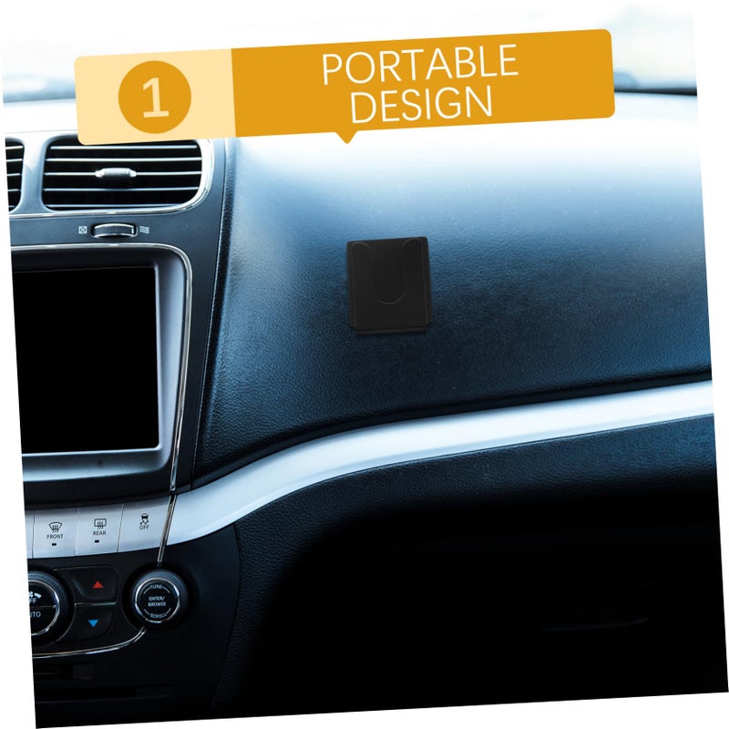 2Pcs Black Car Microphone Holder Hanging Clip Hook Easy to Install for Vehicles - Image 3