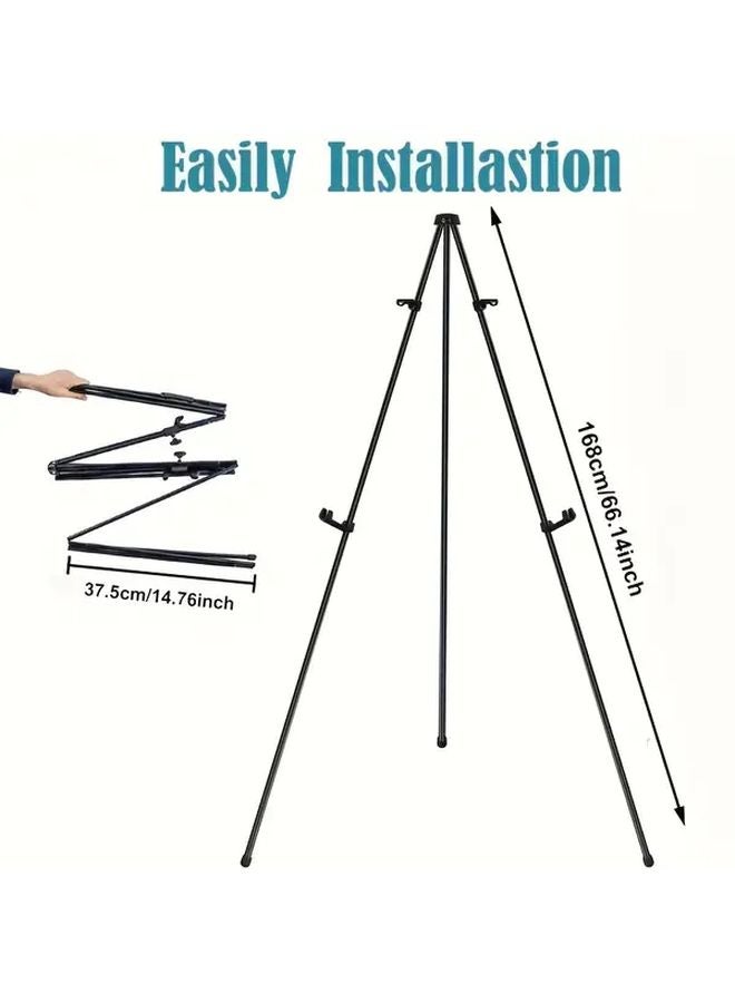 حامل معدني أسود قابل للتعديل لعرض لافتات الزفاف والملصقات والأعمال الفنية - Image 4