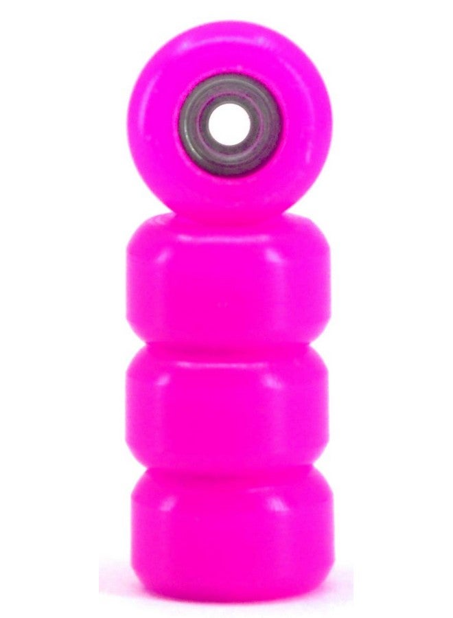 Teak Tuning Cnc Polyurethane Fingerboard Bearing Wheels, Pink - Set Of 4 Wheels - Durable Material With A Hard Durometer - Image 2