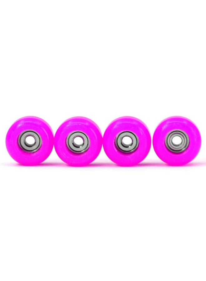 Teak Tuning Cnc Polyurethane Fingerboard Bearing Wheels, Pink - Set Of 4 Wheels - Durable Material With A Hard Durometer - Image 3