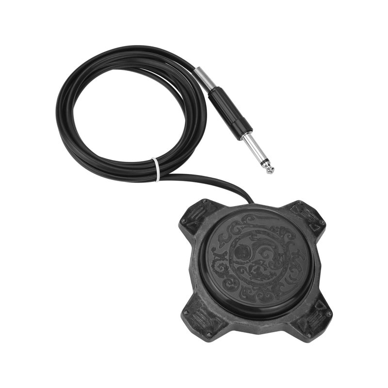 Tattoo Foot Pedal: Silver Alloy Steel 360° No Dead Angle Pedal - Stable Voltage Output Tattoo Machine Switch for Professional Tattoo Artists, Long-Time Tattooing Sessions - Image 1
