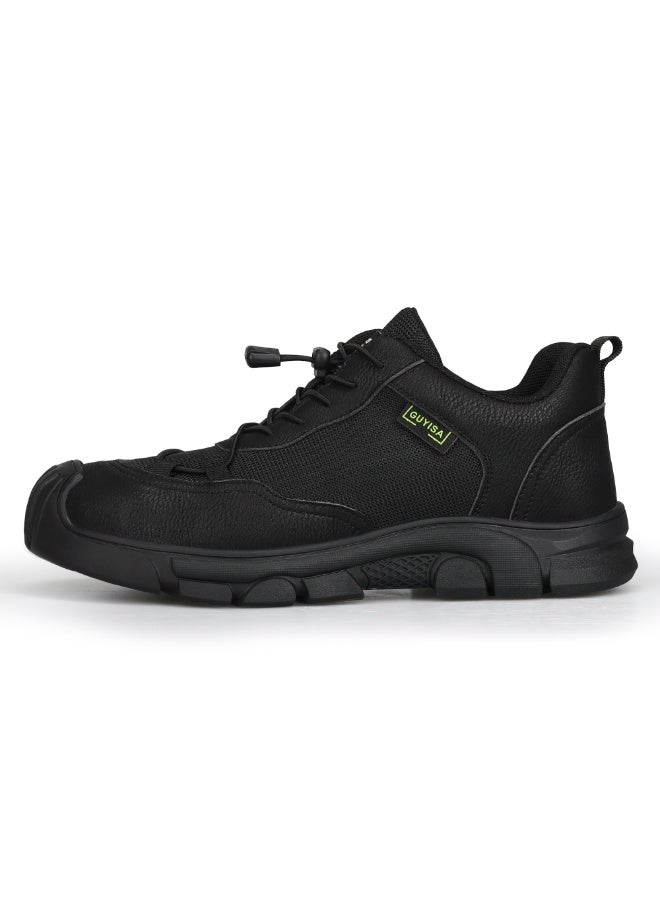 GUYISA Lightweight Steel Toe Shoes for Men | Comfortable Slip On Safety Sneakers | Puncture Proof Indestructible Fashion Work Shoes for Industrial Construction - Image 3