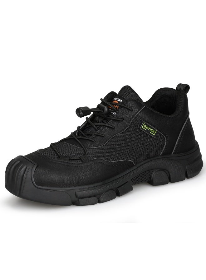 GUYISA Lightweight Steel Toe Shoes for Men | Comfortable Slip On Safety Sneakers | Puncture Proof Indestructible Fashion Work Shoes for Industrial Construction - Image 2