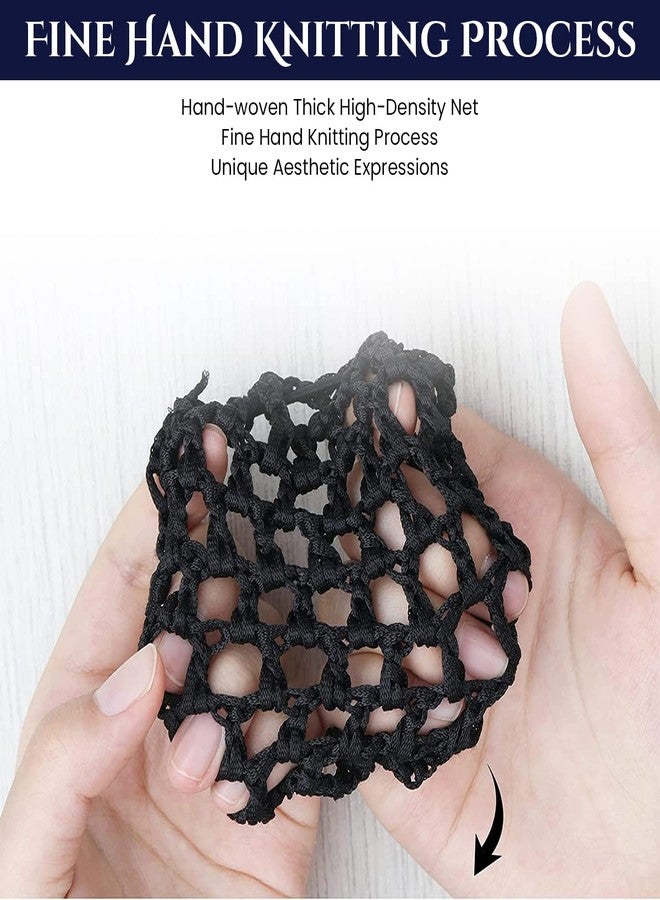 MAYCREATE Hair Snood Net Flower Bun Accessories for Women Clip Mesh Maker Knit Cover Hairnet for Daily Work Dancer Nurse 2 PCS - Image 5