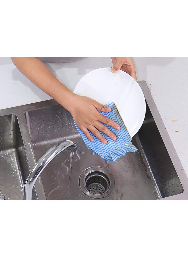 SKY-TOUCH 3 Rolls Reusable Cleaning Wipe Sheet, Multipurpose Towel Cleaning Cloth, Disposable, Non-Stick Wiping Rags, Household Paper Towels for Kitchen, House Cleaning Cloth Towel - Image 2