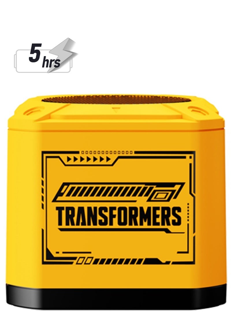 TRANSFORMERS مكبر صوت بلوتوث ميني TF-Y13 – بلوتوث 5.4، مكبر صوت 3 واط، 5 ساعات من وقت التشغيل، شحن سريع، تصميم محمول – أصفر - Image 1