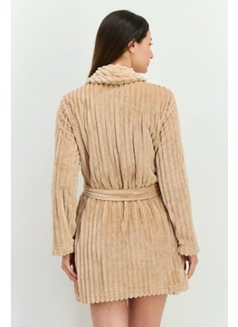Tahari Women Textured Belted Robe, Light Brown  - Image 2