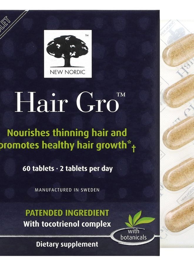 New Nordic - Hair Gro 60 Tablets - Image 1