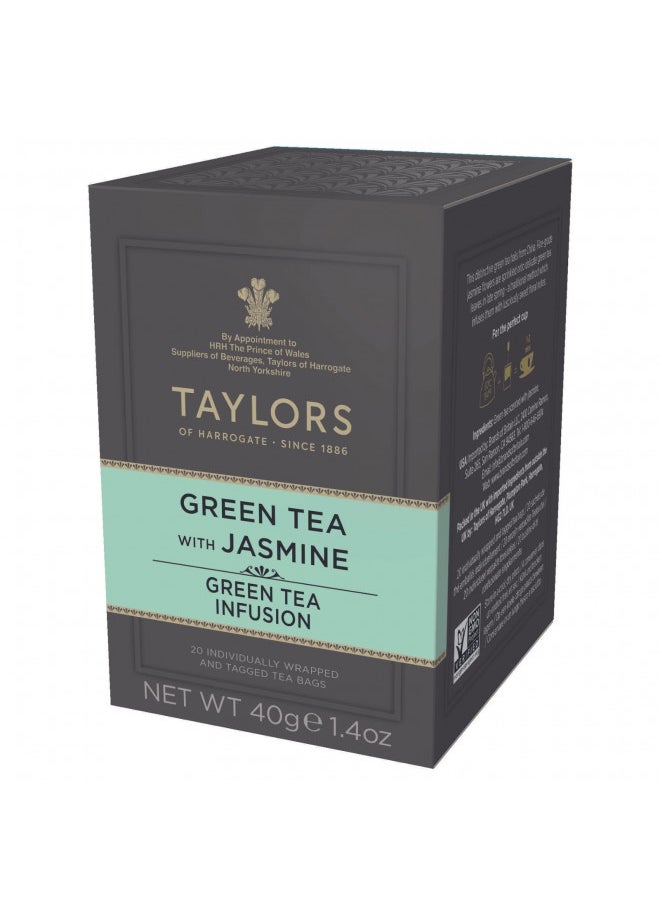 Taylors Of Harrogate Green Tea With Jasmine, 20 Count, Pack Of 1  - Image 1
