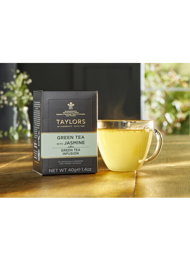 Taylors Of Harrogate Green Tea With Jasmine, 20 Count, Pack Of 1  - Image 3