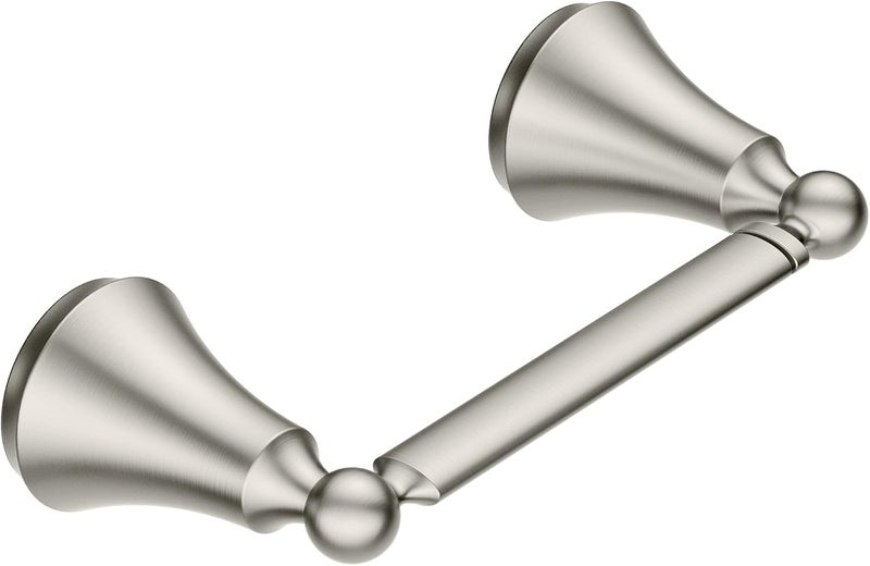 MOEN YB5208BN Wynford Double Post Pivoting Toilet Paper Holder, Brushed Nickel - Image 1