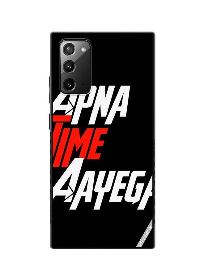 VR CREATIVE Protective Case Cover For Samsung Galaxy Note20 5G Apna Time Ayega Design Multicolour - Image 1