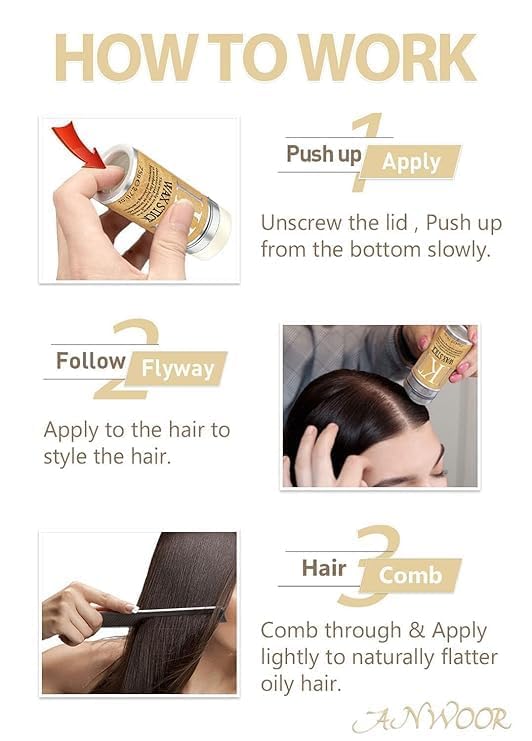 Hidak Hair Wax Stick Wax Stick for Hair Styling Wax for Smooth Wigs Strong Hold Nongreasy Styling Hair Pomade Stickv Hair stick For Women  Men frizzy hair Wax Stick - Image 2
