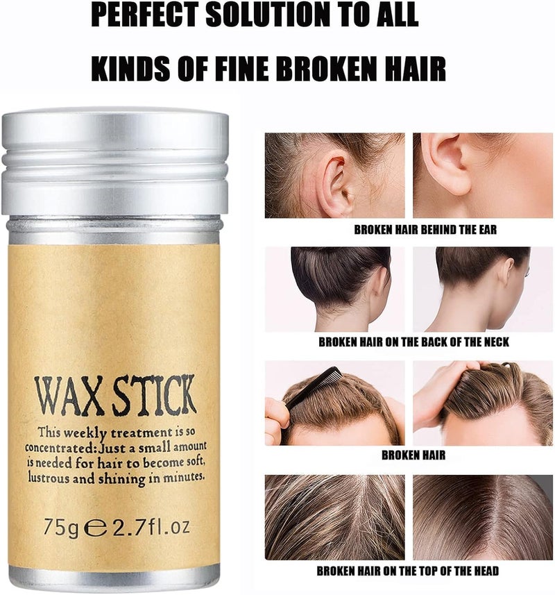 Hidak Hair Wax Stick Wax Stick for Hair Styling Wax for Smooth Wigs Strong Hold Nongreasy Styling Hair Pomade Stickv Hair stick For Women  Men frizzy hair Wax Stick - Image 3