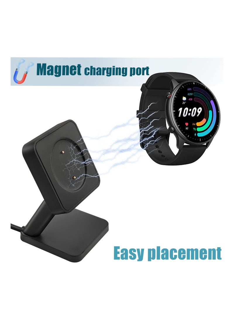 Y&D Charger Stand Compatible with Amazfit GTR 2/ 2e, for GTS BIP U/ U Pro, Pop Zepp E/ Z, T-REX Smartwatch USB Cable Fit Accessories - Image 4