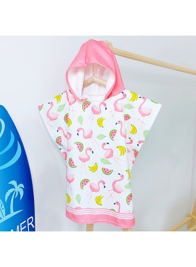 NIBEMINENT Kids Hooded Towel Cape - Microfiber Swim & Beach Bathrobe, Super Absorbent & Quick-Dry Towel for Children (60x60cm)  - Image 1