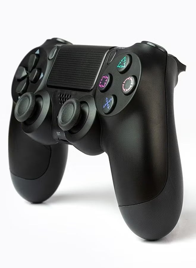 Wireless PS4 Game Controller, Double Motor Vibration, Touchpad, Built-In Speaker, Black - Image 1