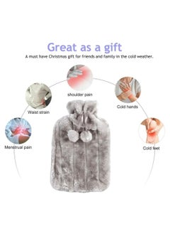 CMGTYYD Hot Water Bag Hot Water Bag Hot Water Bag with Tight Cover and Plush Fur for Pain Relief Shoulder Neck Muscle Hand Feet Menstrual Cramps Hot Compress Cold Therapy Mixed Colors  - Image 2