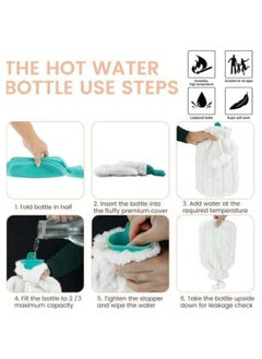 CMGTYYD Hot Water Bag Hot Water Bag Hot Water Bag with Tight Cover and Plush Fur for Pain Relief Shoulder Neck Muscle Hand Feet Menstrual Cramps Hot Compress Cold Therapy Mixed Colors  - Image 5