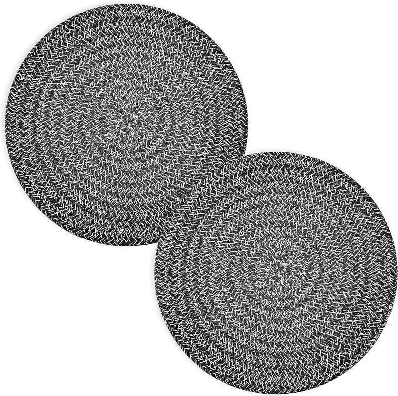 Cazzon Trivets for Hot Dishes Pots and Pans 8 Inches Hot Pads 5 Pcs Pot Holders for Kitchen Heat Resistant Mat Protect Counter Coasters Set Home Essentials Farmhouse Decor Deep Gray - Image 2
