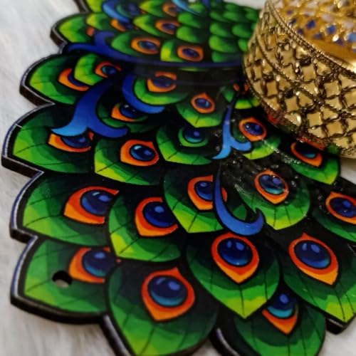 Webelkart Premium Decorative Peacock Set of 2 Tea Light Candle Holder for Home and Dining Table Decor/Tealight Candle Holder for Diwali Decor (6.5 inches) - Image 4