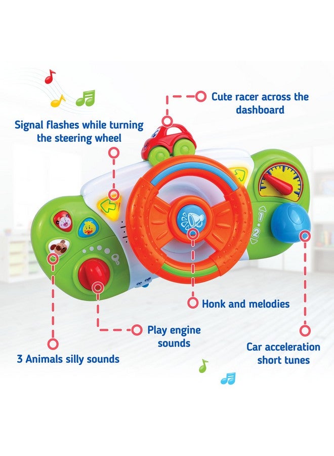 Hap-p-kid My First Baby Stroller Toy, Toddler Steering Driving Wheel, Car Seat Educational Learning Driver Toys, Pretend Drive Dashboard, Infant Baby Preschool Gift 6 7 8 9 10 11 12 Month 1 Year Old - Image 2