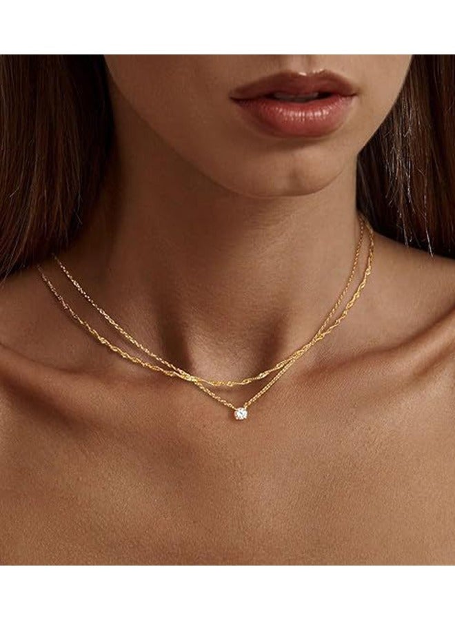 Layered Necklaces for Women -  Layering Chokers Necklaces Set Multilayer Delicate Necklace Trendy Adjustable Long Layered Necklaces for Women - Image 1