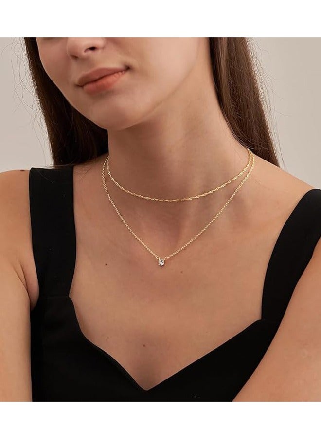 Layered Necklaces for Women -  Layering Chokers Necklaces Set Multilayer Delicate Necklace Trendy Adjustable Long Layered Necklaces for Women - Image 2